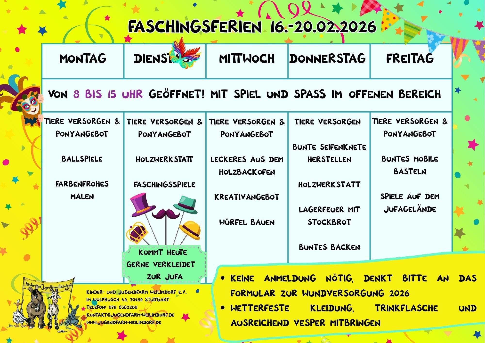 Faschingsferien 2026